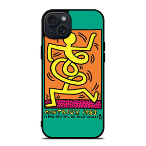 KEITH HARING MONTREUX 1983 iPhone 15 Plus Case Cover KEITH HARING MONTREUX 1983 iPhone 15 Plus Case Cover