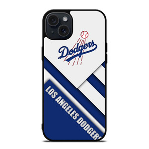 LA DODGERS WHITE BLUE STRIPS iPhone 15 Plus Case Cover LA DODGERS WHITE BLUE STRIPS iPhone 15 Plus Case Cover