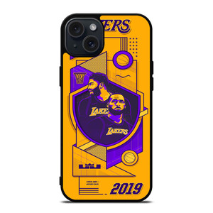 LA LAKERS LEBRON JAMES & ANTHONY DAVIS iPhone 15 Plus Case Cover LA LAKERS LEBRON JAMES & ANTHONY DAVIS iPhone 15 Plus Case Cover
