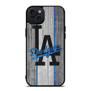 LA LOS ANGELES DODGERS WOODEN LOGO iPhone 15 Plus Case Cover