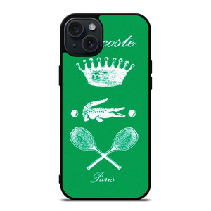 LACOSTE TENNIS PARIS iPhone 15 Plus Case Cover LACOSTE TENNIS PARIS iPhone 15 Plus Case Cover