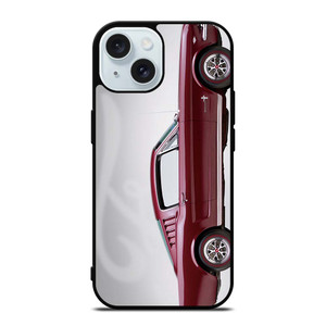 1965 FORD MUSTANG RED CAR iPhone 15 Case Cover 1965 FORD MUSTANG RED CAR iPhone 15 Case Cover