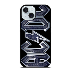 ACDC METAL CARBON LOGO iPhone 15 Case Cover ACDC METAL CARBON LOGO iPhone 15 Case Cover