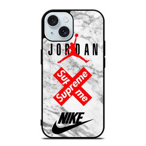 AIR JORDAN MARBLE SUPREME NIKE iPhone 15 Case Cover AIR JORDAN MARBLE SUPREME NIKE iPhone 15 Case Cover