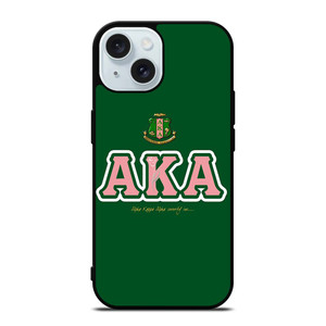 AKA PINK AND GREEN SIMPLE LOGO iPhone 15 Case Cover AKA PINK AND GREEN SIMPLE LOGO iPhone 15 Case Cover