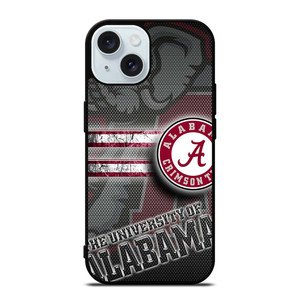 ALABAMA CRIMSON TIDE CARBON iPhone 15 Case Cover ALABAMA CRIMSON TIDE CARBON iPhone 15 Case Cover