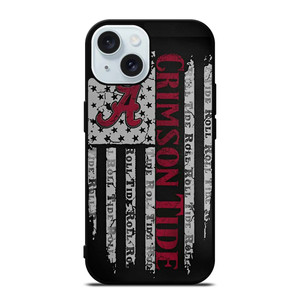 ALABAMA CRIMSON TIDE FLAG MLS iPhone 15 Case Cover ALABAMA CRIMSON TIDE FLAG MLS iPhone 15 Case Cover
