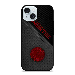 ALABAMA CRIMSON TIDE LEATHER iPhone 15 Case Cover ALABAMA CRIMSON TIDE LEATHER iPhone 15 Case Cover