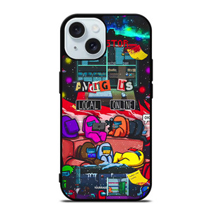 AMONG US LOCAL ONLINE iPhone 15 Case Cover AMONG US LOCAL ONLINE iPhone 15 Case Cover