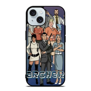 ARCHER CARTOON ALL CAST iPhone 15 Case Cover ARCHER CARTOON ALL CAST iPhone 15 Case Cover