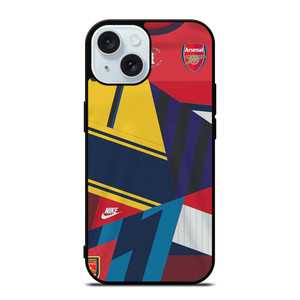 ARSENAL FC RETRO JERSEY COLLAGE iPhone 15 Case Cover ARSENAL FC RETRO JERSEY COLLAGE iPhone 15 Case Cover