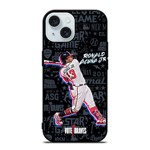 ATLANTA BRAVES ACUNA SHOOT WALL iPhone 15 Case Cover ATLANTA BRAVES ACUNA SHOOT WALL iPhone 15 Case Cover