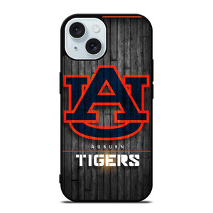 AUBURN TIGERS WOODEN LOGO iPhone 15 Case Cover