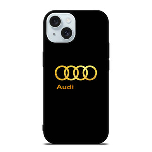AUDI CAR GOLD LOGO iPhone 15 Case Cover AUDI CAR GOLD LOGO iPhone 15 Case Cover