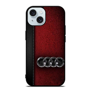 AUDI CAR RED LEATHER iPhone 15 Case Cover AUDI CAR RED LEATHER iPhone 15 Case Cover