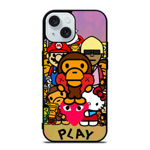 BAPE BABY MILO PLAY iPhone 15 Case Cover BAPE BABY MILO PLAY iPhone 15 Case Cover
