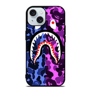 BAPE CAMO LOGO BLUE PURPLE iPhone 15 Case Cover BAPE CAMO LOGO BLUE PURPLE iPhone 15 Case Cover