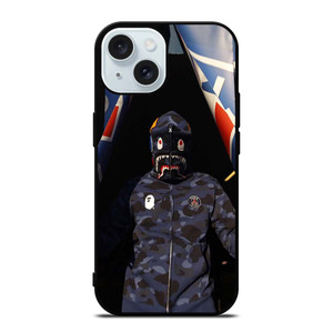 BAPE CAMO SHARK PARIS SAINT GERMAIN iPhone 15 Case Cover BAPE CAMO SHARK PARIS SAINT GERMAIN iPhone 15 Case Cover