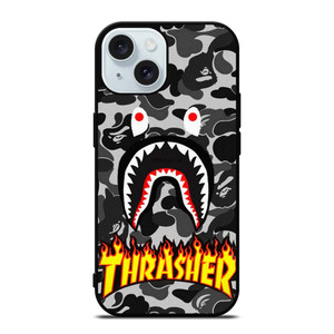 BAPE SHARK THRASHER iPhone 15 Case Cover BAPE SHARK THRASHER iPhone 15 Case Cover
