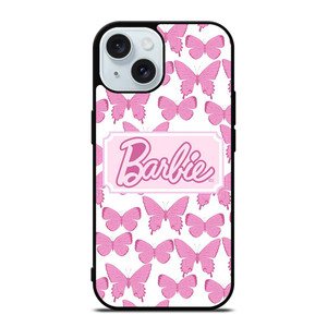 BARBIE BUTTERFLY PINK iPhone 15 Case Cover BARBIE BUTTERFLY PINK iPhone 15 Case Cover