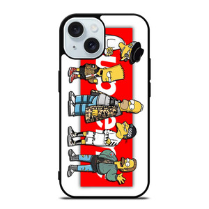 BART SIMPSON X SUPREME LOGO iPhone 15 Case Cover BART SIMPSON X SUPREME LOGO iPhone 15 Case Cover