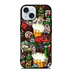 BEER BOTTLE CARTOON iPhone 15 Case Cover BEER BOTTLE CARTOON iPhone 15 Case Cover