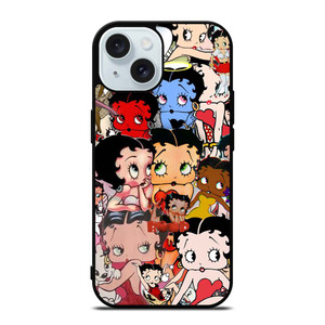 BETTY BOOP COLLAGE FACE iPhone 15 Case Cover BETTY BOOP COLLAGE FACE iPhone 15 Case Cover