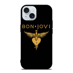 BON JOVI BAND LOGO GOLD iPhone 15 Case Cover BON JOVI BAND LOGO GOLD iPhone 15 Case Cover