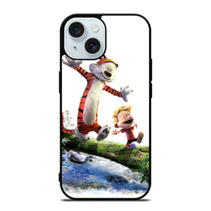 CALVIN AND HOBBES RIVER WOOD iPhone 15 Case Cover CALVIN AND HOBBES RIVER WOOD iPhone 15 Case Cover