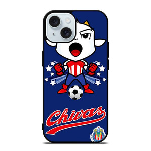 CHIVAS DE GUADALAJARA FOOTBALL MASCOT iPhone 15 Case Cover CHIVAS DE GUADALAJARA FOOTBALL MASCOT iPhone 15 Case Cover