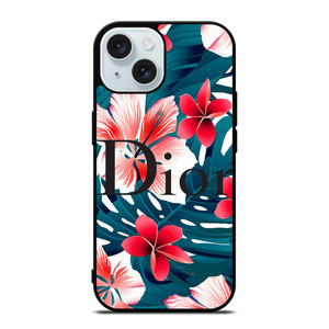 CHRISTIAN DIOR HIBISCUS FLOWER iPhone 15 Case Cover