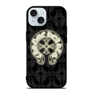 CHROME HEARTS PATTERN iPhone 15 Case Cover CHROME HEARTS PATTERN iPhone 15 Case Cover