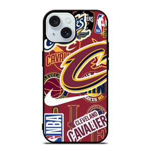 CLEVELAND CAVALIERS NBA STICKER BOMB iPhone 15 Case Cover