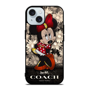 COACH FLOWER MINNIE MOUSE iPhone 15 Case Cover COACH FLOWER MINNIE MOUSE iPhone 15 Case Cover
