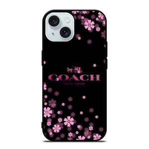 COACH FLOWERS PURPLE iPhone 15 Case Cover COACH FLOWERS PURPLE iPhone 15 Case Cover