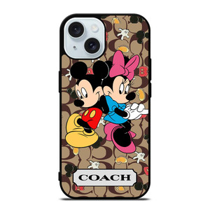 COACH MICKEY MINNIE MOUSE LOVE iPhone 15 Case Cover
