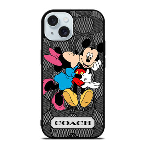 COACH MINNIE MICKEY MOUSE KISS iPhone 15 Case Cover COACH MINNIE MICKEY MOUSE KISS iPhone 15 Case Cover