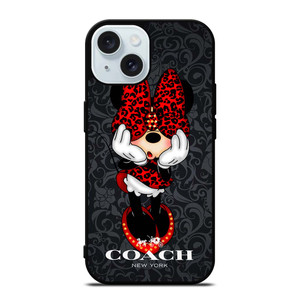 COACH MINNIE MOUSE CARTOON iPhone 15 Case Cover