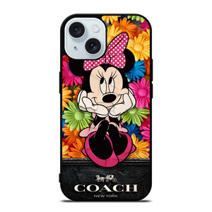 COACH MINNIE MOUSE FLOWER iPhone 15 Case Cover COACH MINNIE MOUSE FLOWER iPhone 15 Case Cover