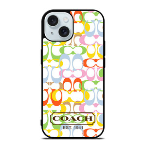 COACH NEW YORK COLORFUL iPhone 15 Case Cover COACH NEW YORK COLORFUL iPhone 15 Case Cover