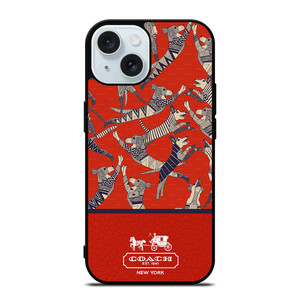 COACH NEW YORK DOG PARTY iPhone 15 Case Cover COACH NEW YORK DOG PARTY iPhone 15 Case Cover