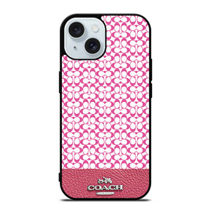 COACH NEW YORK PINK iPhone 15 Case Cover COACH NEW YORK PINK iPhone 15 Case Cover