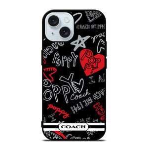 COACH NEW YORK POPPY iPhone 15 Case Cover COACH NEW YORK POPPY iPhone 15 Case Cover