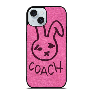 COACH NEW YORK RABBIT LEATHER PINK iPhone 15 Case Cover COACH NEW YORK RABBIT LEATHER PINK iPhone 15 Case Cover