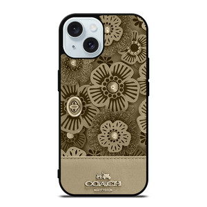 COACH NEW YORK TEA ROSE 2 iPhone 15 Case Cover