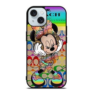 COACH RAINBOW MICKEY iPhone 15 Case Cover COACH RAINBOW MICKEY iPhone 15 Case Cover