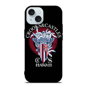CROOKS AND CASTLES HAWAII LOGO iPhone 15 Case Cover CROOKS AND CASTLES HAWAII LOGO iPhone 15 Case Cover