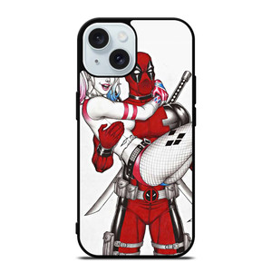 DEADPOOL HARLEY QUINN CARTOON iPhone 15 Case Cover DEADPOOL HARLEY QUINN CARTOON iPhone 15 Case Cover