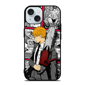 DENJI CHAINSAW MAN ANIME COLLAGE iPhone 15 Case Cover
