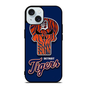 DETROIT TIGERS SKULL LOGO iPhone 15 Case Cover